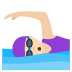 🏊🏻‍♀️ woman swimming: light skin tone display on JoyPixels